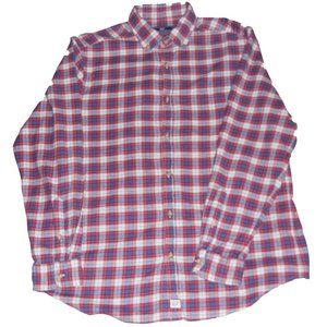 Vineyard Vines L Red Blue Plaid Flannel Murray
